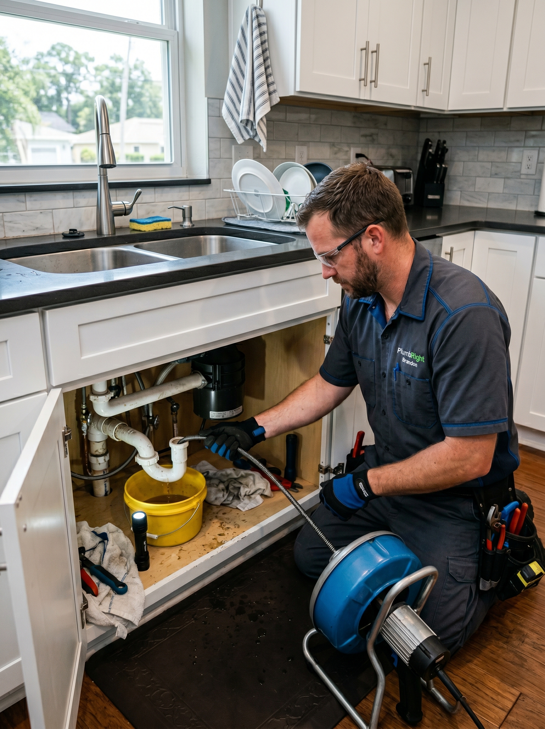 Kitchen plumbing leak repair service in Brandon FL